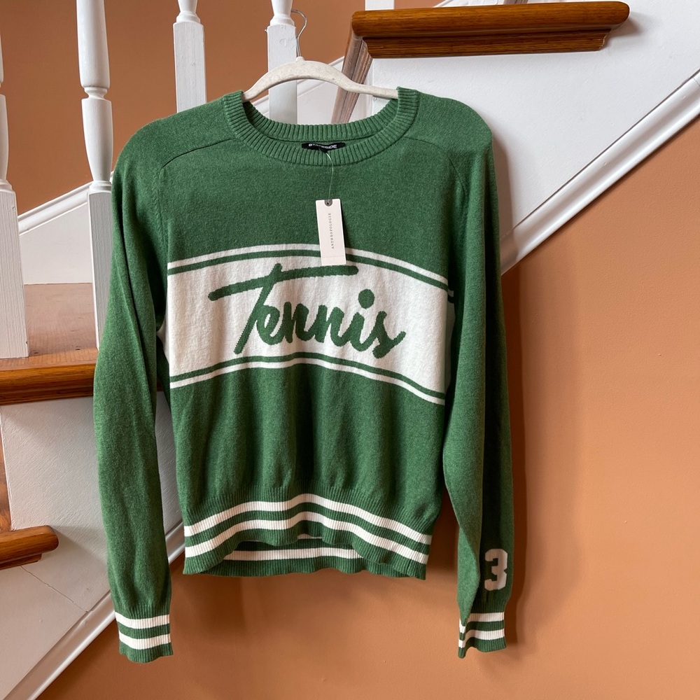 Stateside NWT Cotton/Cashmere Sz M (runs a bit small) Tennis Sweater, classic - Picture 2 of 15